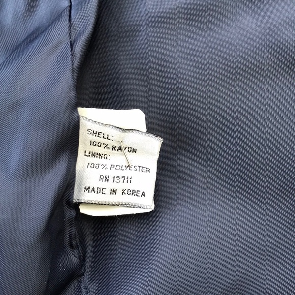 Amanda Smith Petites Navy Blue 2 pc Double Button Look Blazer Skirt Set 10 - Picture 15 of 16